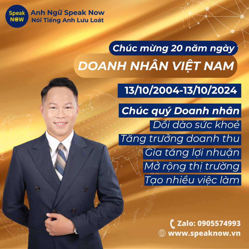 Chúc mừng 20 năm ngày Doanh nhân Việt nam